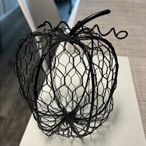 Black Wire Pumpkin Decor